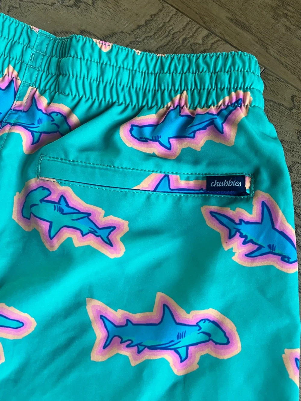 Chubbies Apex Apex Swimmers (missing liner and size tag) Men’s XS Teal Sharks